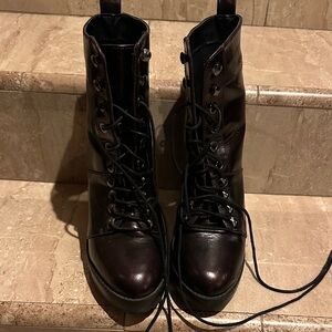Urban Outfitters Dark Brown Combat Boots